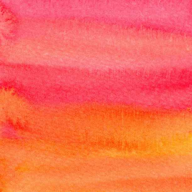 istock Abstract colorful orange and pink watercolors 629169222