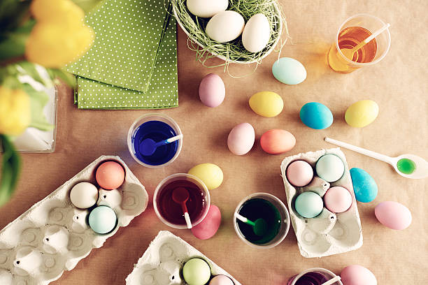 istock Five of dye colors used for Easter eggs 629169582