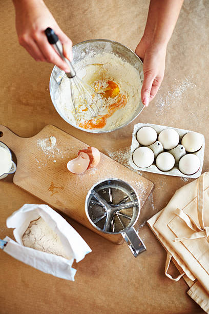 istock Dough is being prepared in the bowl 629170478