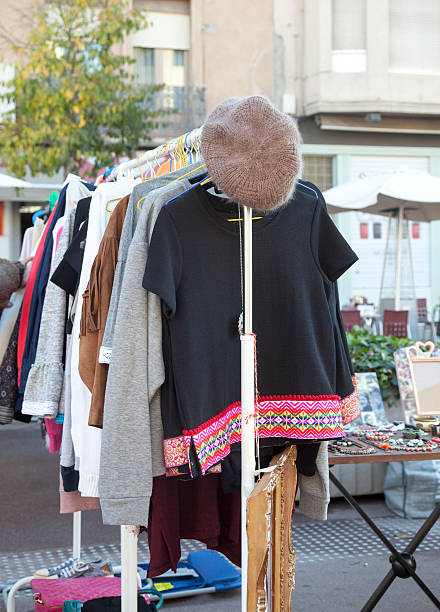 istock Dresses for sale at a market 629182038
