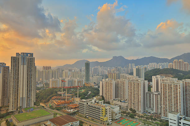 istock ,Ping Shan view of kowloon bay 629183678