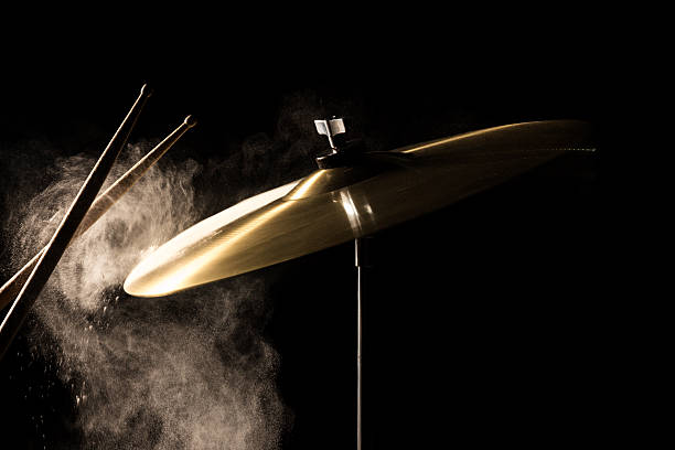 The drum stick hit on the crash