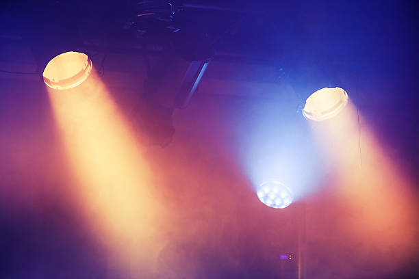 istock Colorful spot lights, stage illumination 629186424