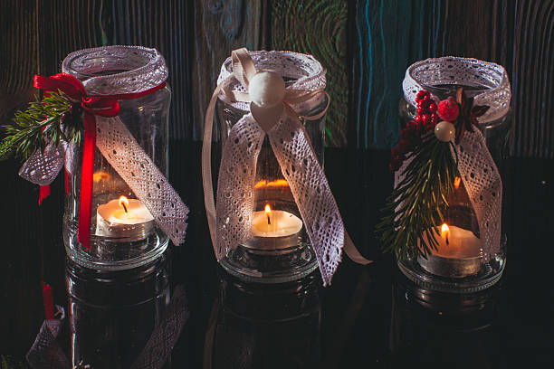 istock DIY glass candlesticks Christmas 629188696
