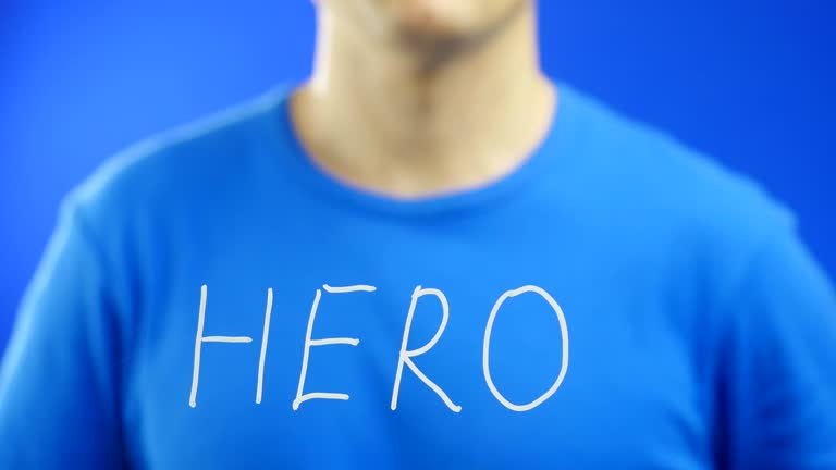 Writing the word HERO