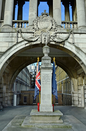 Great Britain, London, war memorial in front of Somerset House