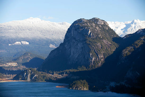 View of the Stawamus Chief Provincial Park in Squamish, British Columbia, Canada.
