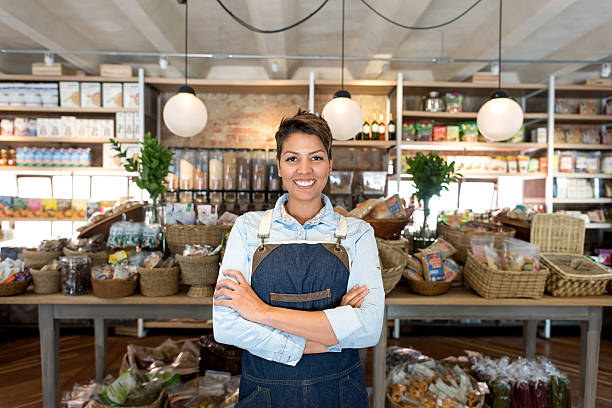 istock Woman working at the supermarket 629204154