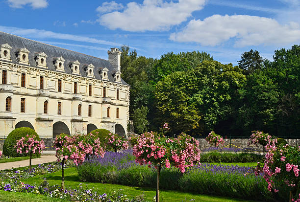 Cenonceau, Centre, France - June 11, 2011: Castle Chenonceau on river cher, landmark and travel destination