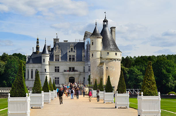 フランス、ロワール渓谷 - chateau de chenonceaux ストックフォトと画像
