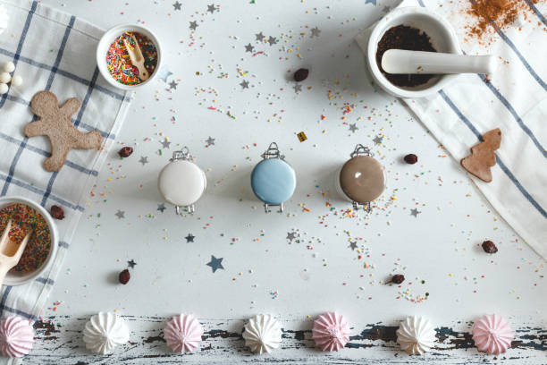 istock Jars of candy in the center  the table with cookie 629213816