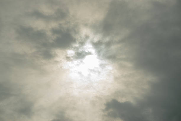 istock Around the sun the gray clouds on the sky 629214664