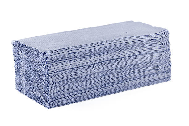 Paper towels isolated on white background.