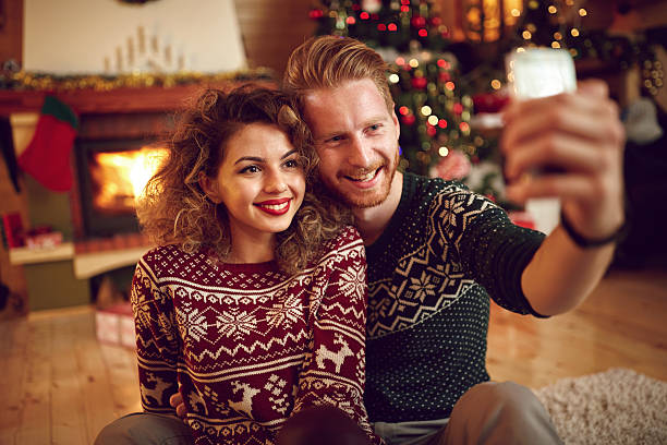istock Couple photographing selfie together 629218124