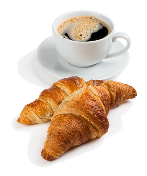 istock Croissants and cup of coffee. 629218506