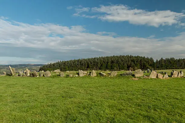 Photo of Beltany Stone Circle, County Donegal, Ireland.