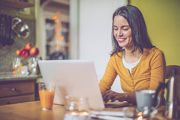 istock Young woman at home 629231166