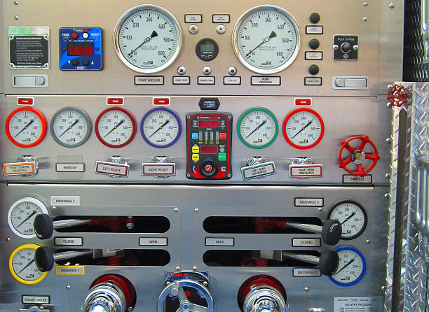 istock Firetruck Pumps and Dials 629237776