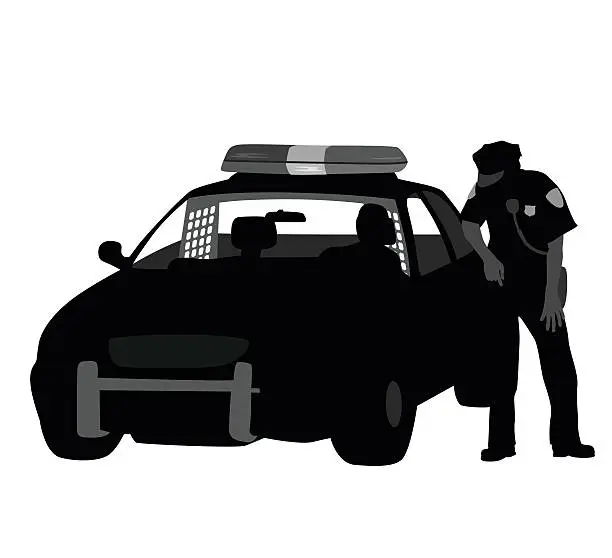 Vector illustration of Cop Talking