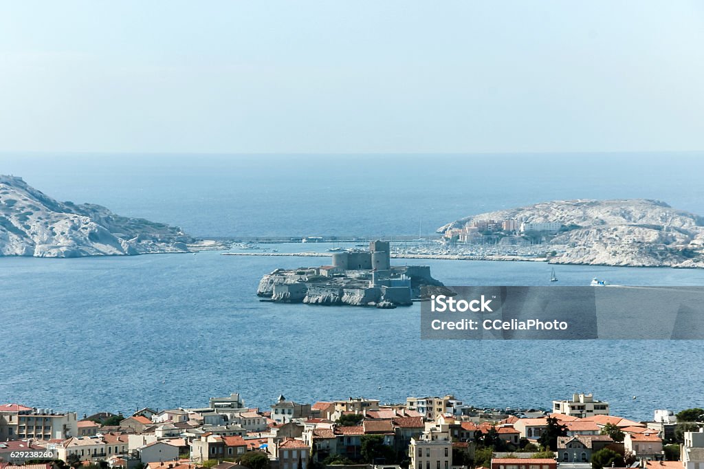 d'If island in the middle of ocean Christo - Artist Stock Photo