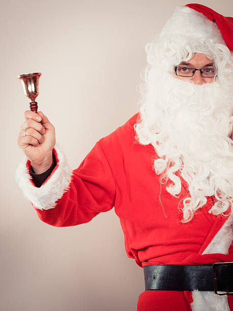 istock Christmas Santa Claus with bell 629239742