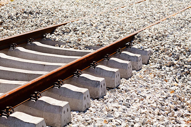 iron rails iron rails on the railway  tracks pileup stock pictures, royalty-free photos & images
