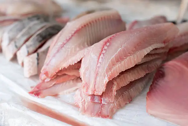Fresh Fish Fillet for sale at the Market.
