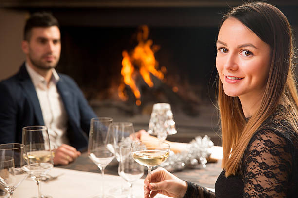 istock Young Couple Enjoying a Romantic Dinner 629262994