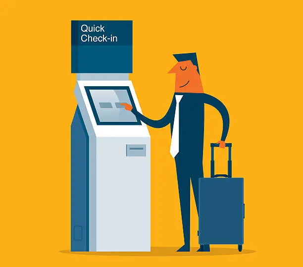 Vector illustration of Airport Check-In