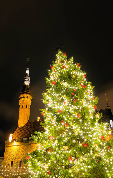 istock Christmas Tree at Town Hill Square in Tallinn 629264070