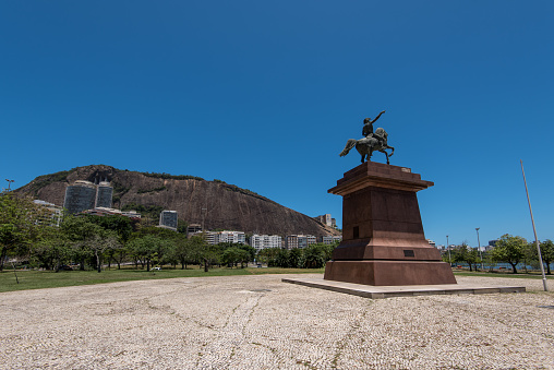 General San Martin Monument in Lagoa, Rio de Janeiro, Brazil