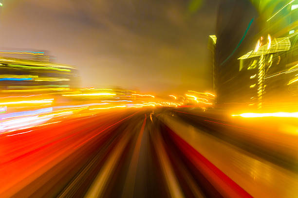 istock Speed motion in urban highway road tunnel 629267352