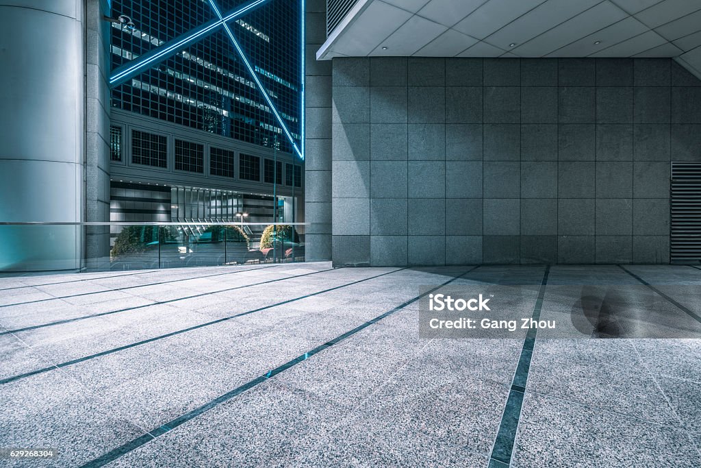 view night downtown cityscape of Hong Kong from skywalk view night downtown cityscape of Hong Kong from skywalk,China. City Stock Photo