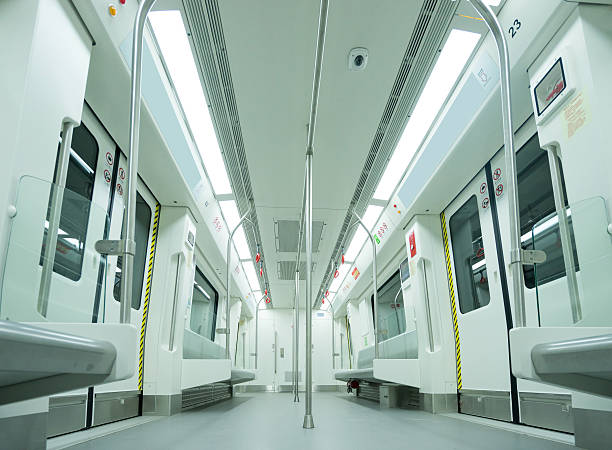istock Interior view of a subway car 629276106