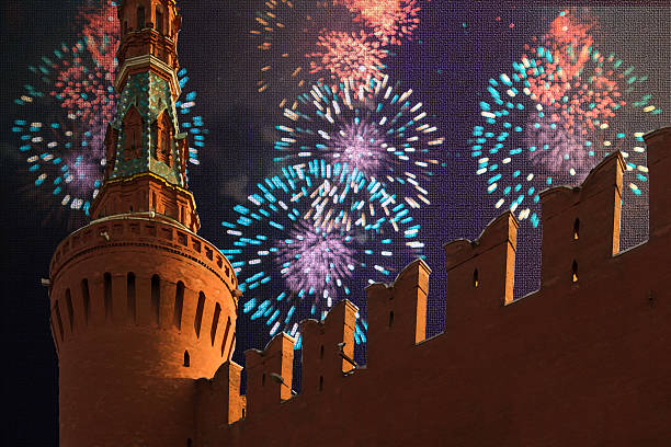 istock Fireworks on Red Square in Moscow. 629276986