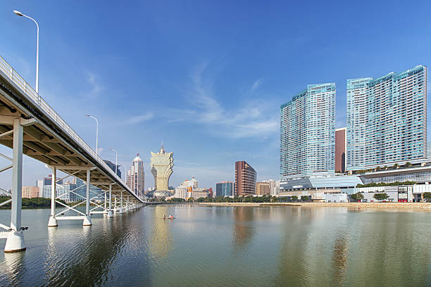 istock Macao lake scenery and Grand Lisboa Hotel 629277092