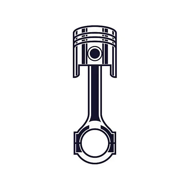 Vector illustration of Engine Piston Illustration - VECTOR