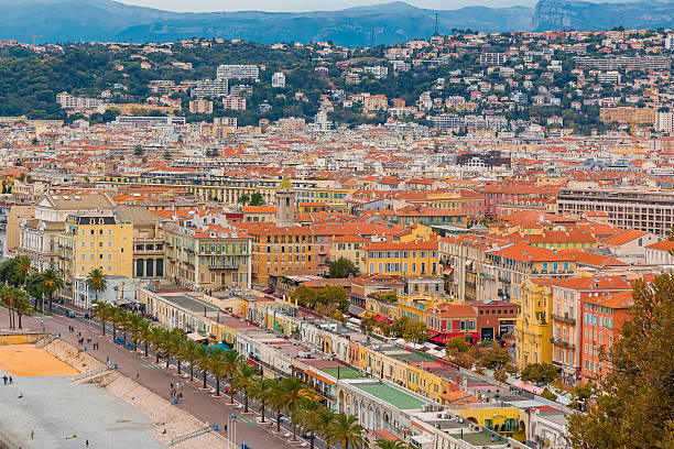 istock Nice city coastline on the Mediterranean Sea 629278814
