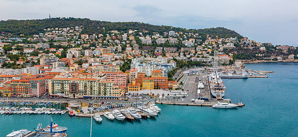 istock Nice city coastline on the Mediterranean Sea 629278836