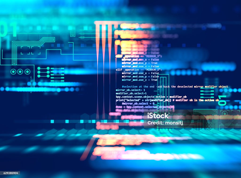 Programming code abstract technology background of software deve Programming code abstract technology background of software developer and  Computer script Computer Software Stock Photo