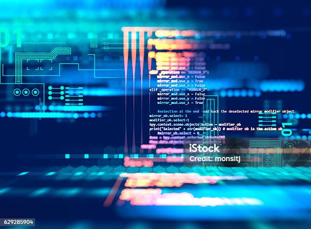 Programming Code Abstract Technology Background Of Software Deve Stock ...