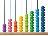 Graph. Abacus with colored beads.