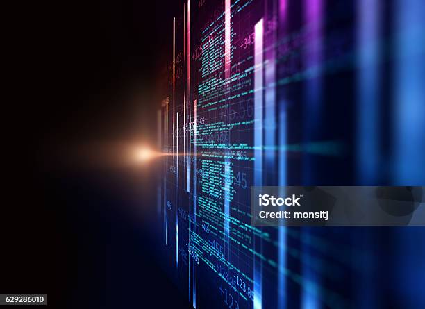 Photo libre de droit de Le Code De Programmation Fond Abstrait Technologie De Logiciels Deve banque d'images et plus d'images libres de droit de Technologie