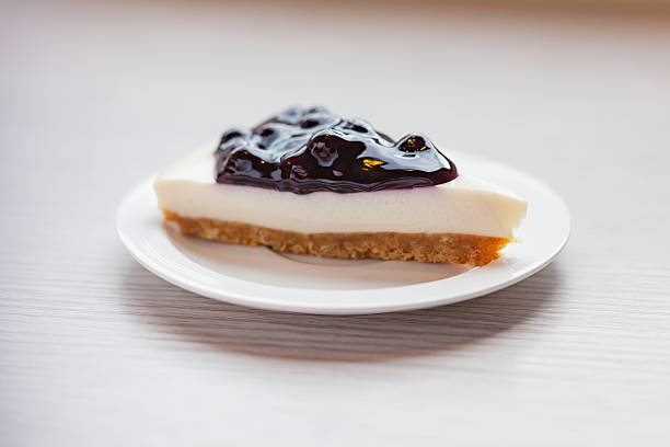 istock Piece of blueberry cheese pie. 629286584