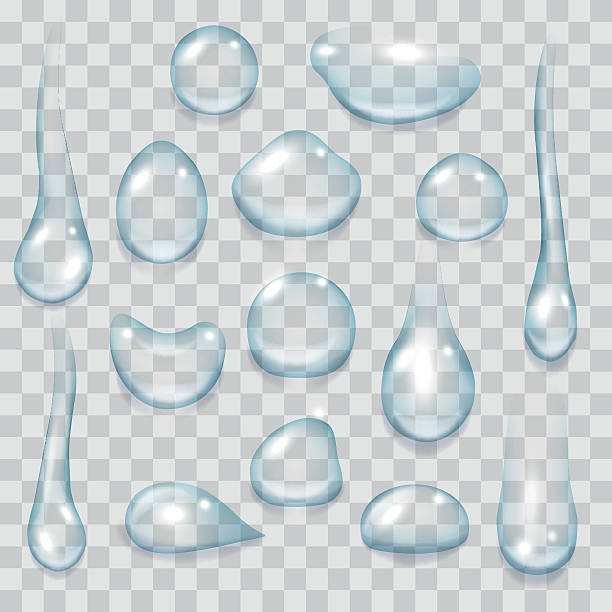 ilustraciones, imágenes clip art, dibujos animados e iconos de stock de conjunto de gotas de agua clara - drop set water vector