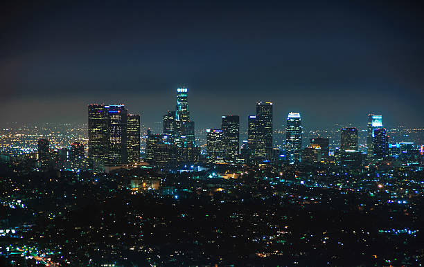 Night View Of Downtown Los Angeles California United States Stock Photo - Download Image Now - iStock Night View Of Downtown Los Angeles California United States Stock Photo - Download Image Now - iStock
