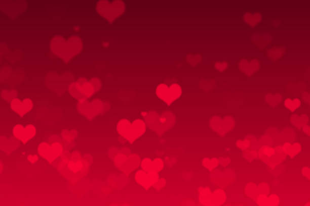 레드 하트 발렌타인 데이 배경 - valentines day hearts flash 뉴스 사진 이미지