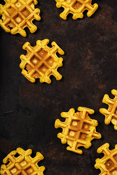 istock Homemade pumpkin waffles 629306254