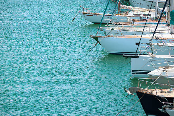 Abstract defocused moored boats on the Bosphorus