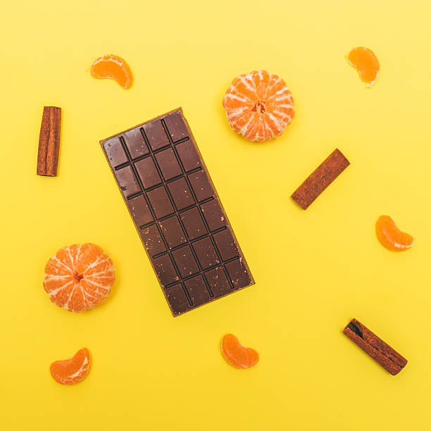 istock chocolate bar with tangerine 629308052